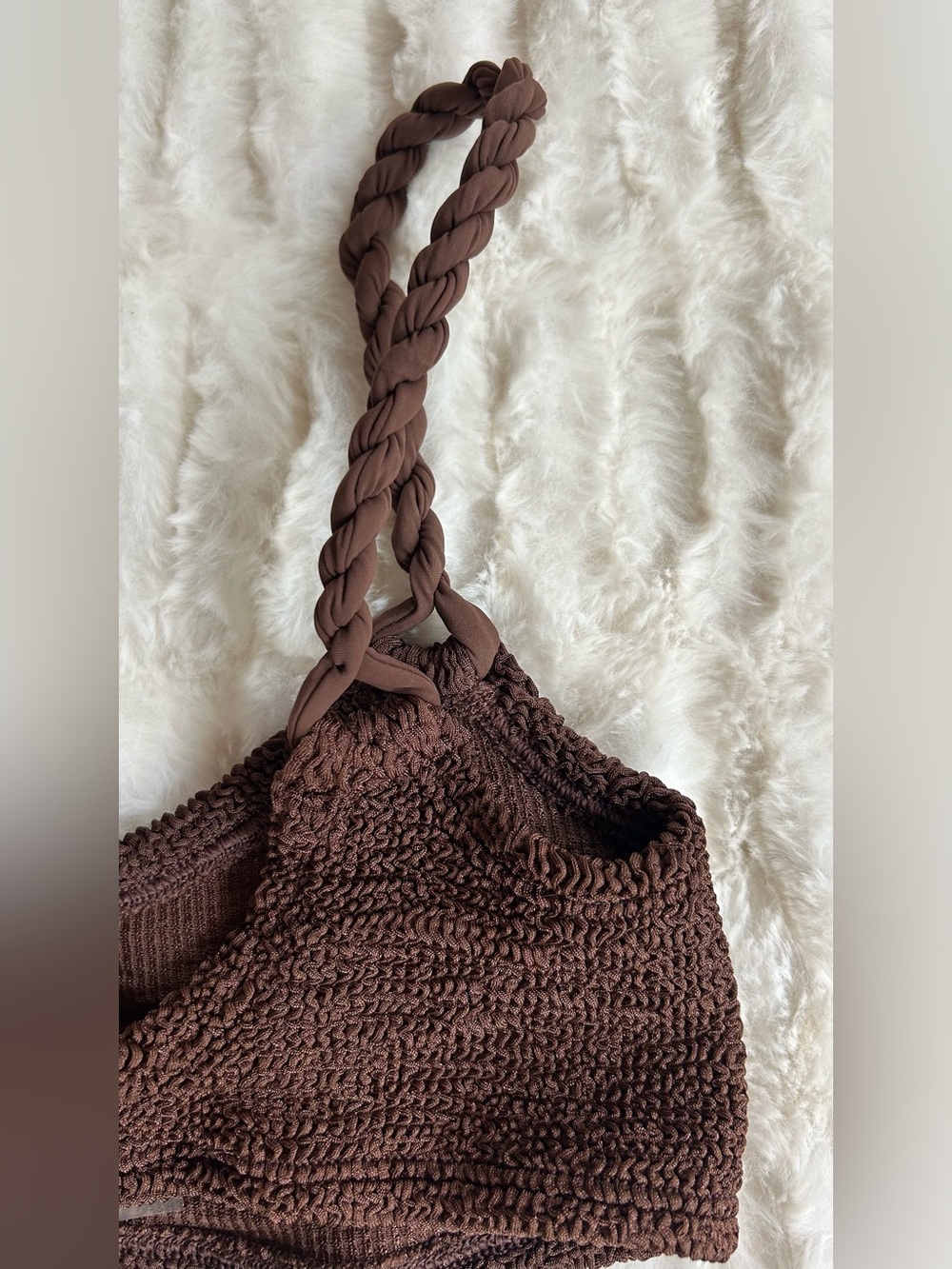 Hunza G Phoebe Bikini in Metallic Chocolate - Picture 9 of 9